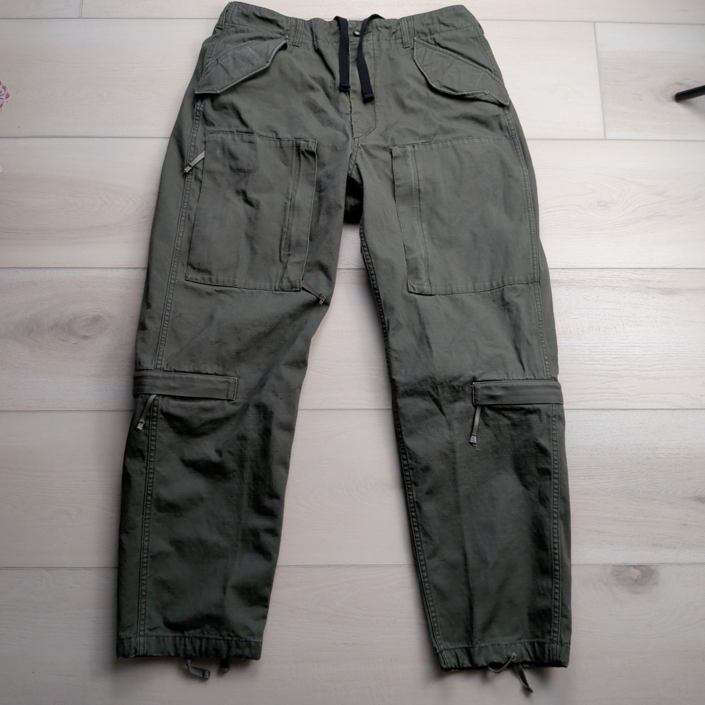 Engineered Garments Aircrew Pants Mens M Ripstop Olive Green Cargo Made in USA